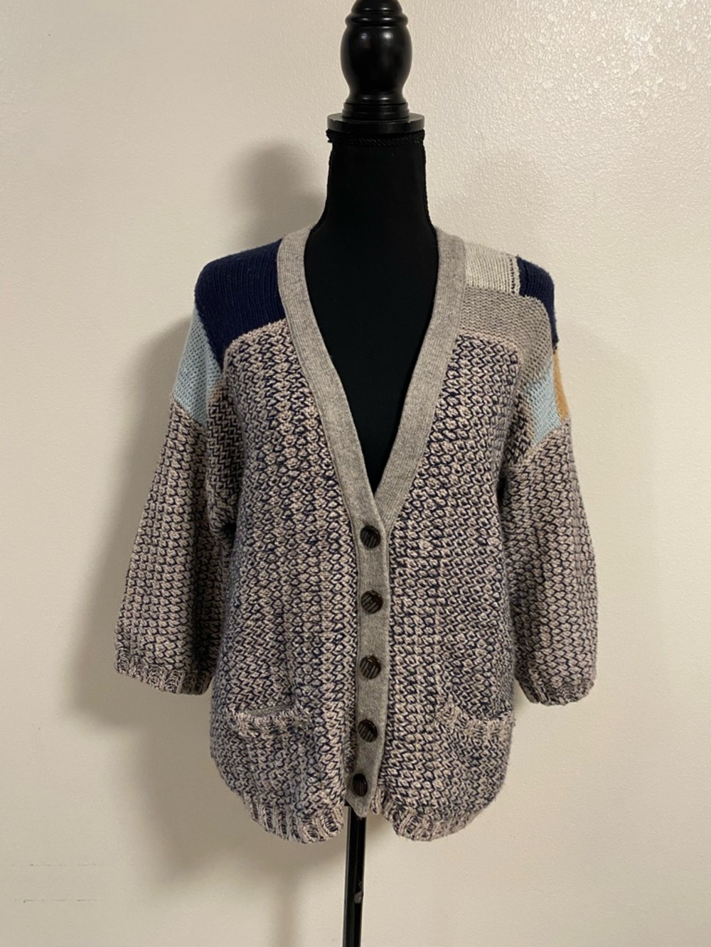 Sparrow Cardigan Women Size Small Gray Cozy Chunky Knit Cardigan Sweater Anthro